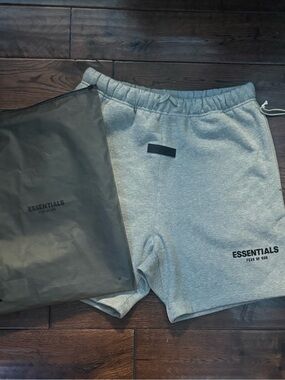 Essentials Kids Light Gray Sweatpants with Logo